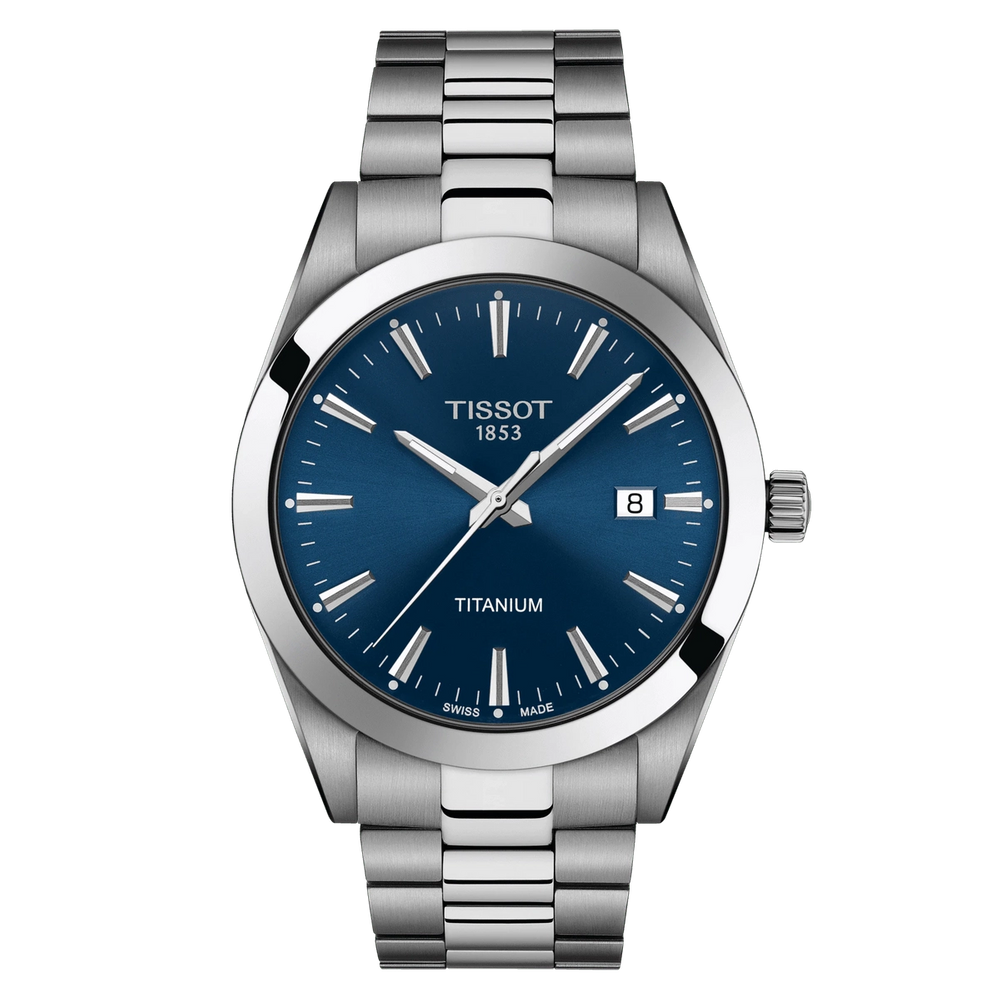 Gentleman Quartz Titanium Blue Dial