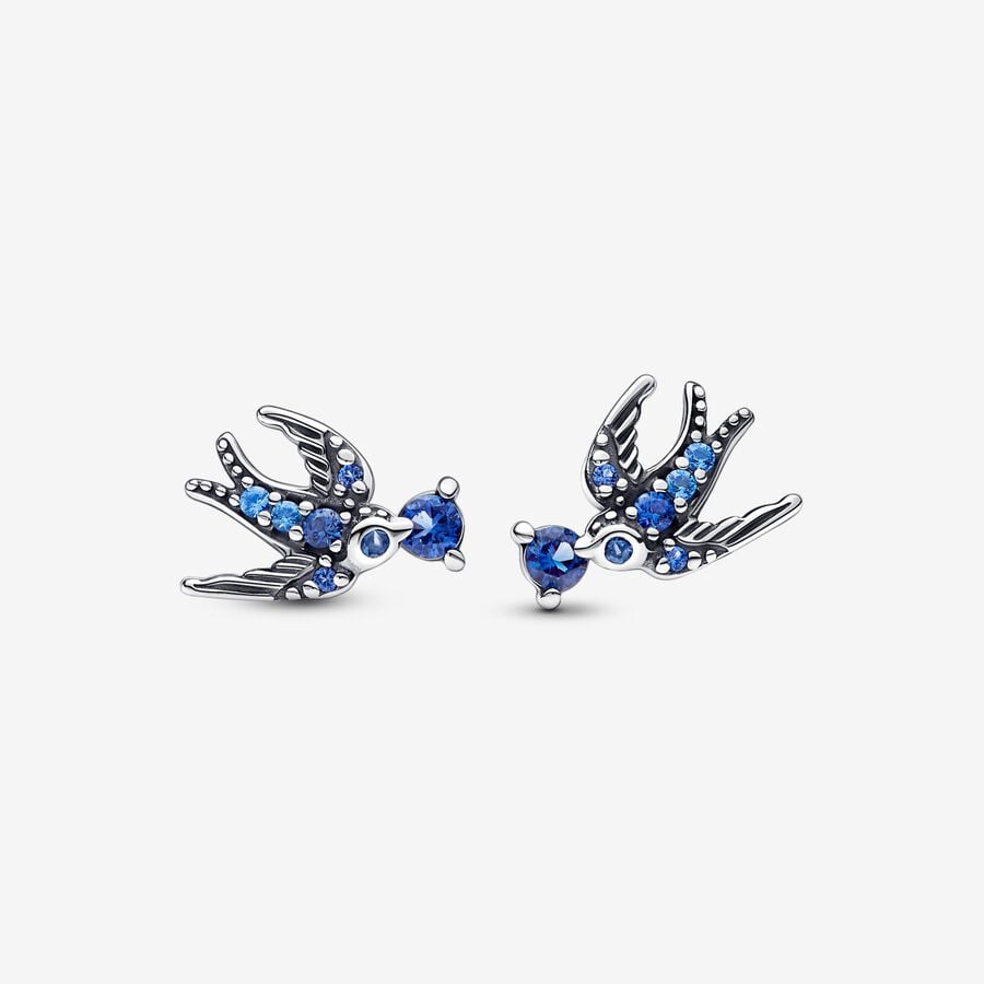 Sparkling Swallow Stud Pandora Earrings