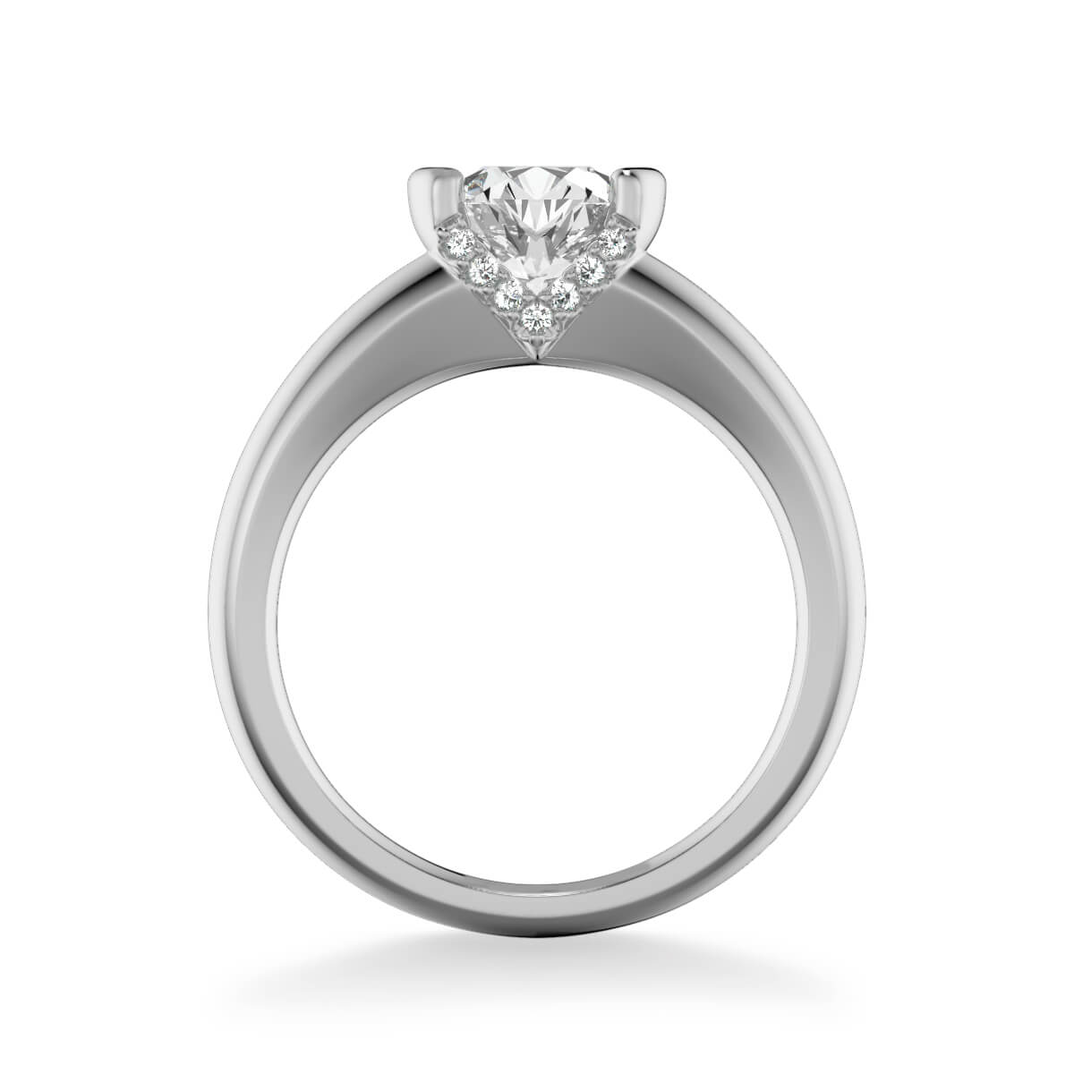 Rachel Contemporary Solitaire Bezel Diamond Engagement Ring