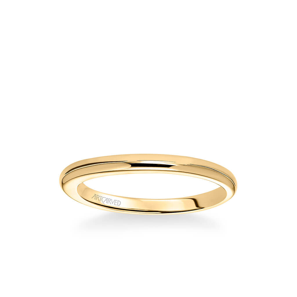 April Contemporary Polished Wedding Band
