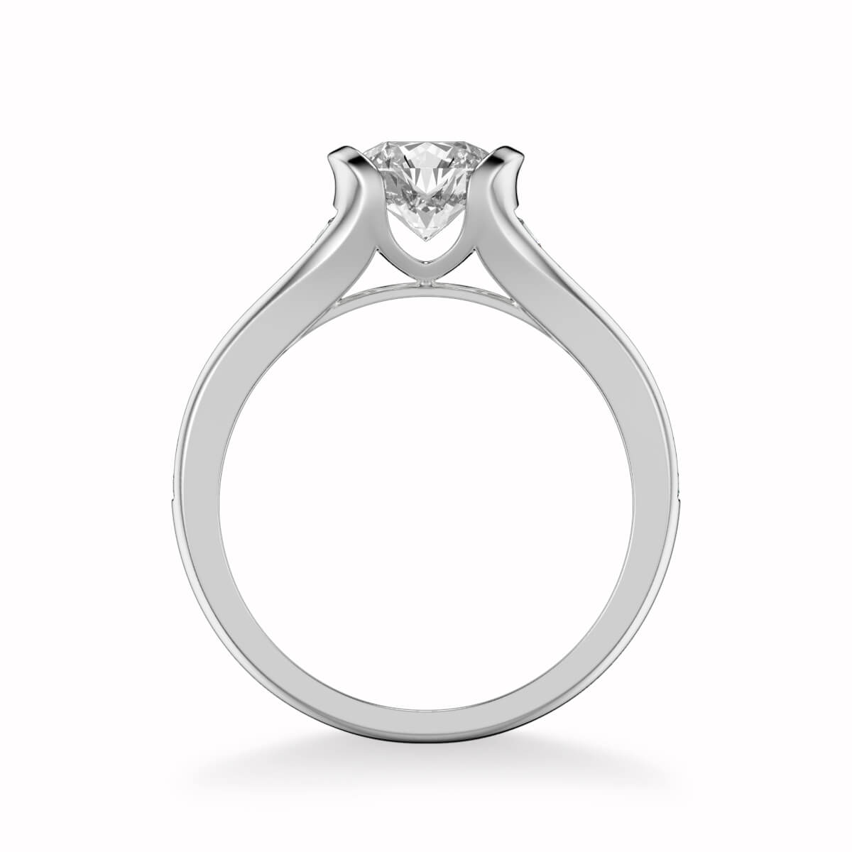 Carina Contemporary Side Stone Bezel Diamond Engagement Ring