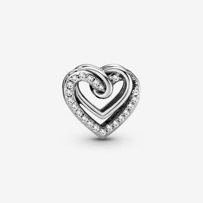 Sparkling Entwined Hearts Pandora Charm