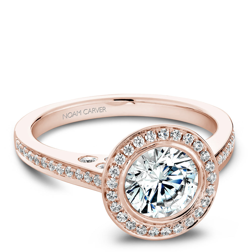 Noam Carver Micro Pav�� Diamond Halo Engagement Ring B016-01A