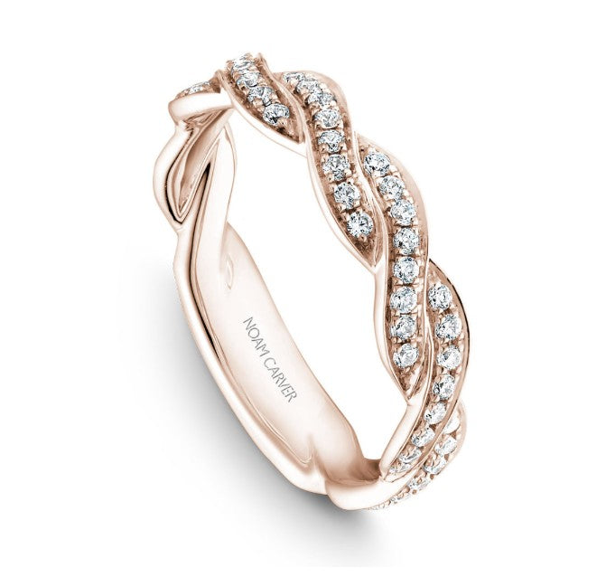 Noam Carver Braided Encrusted Diamond Wedding Band B059-01B