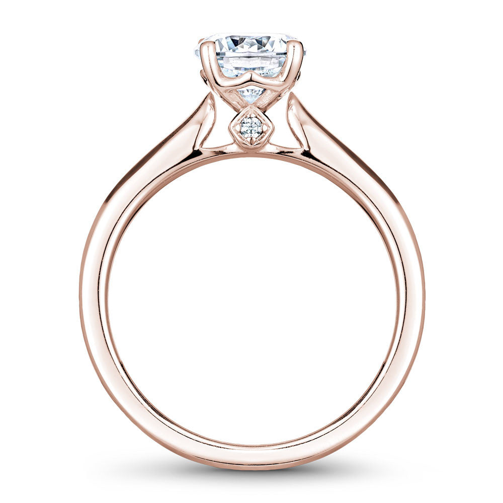 Noam Carver Solitaire with Diamond Detail Engagement Ring B143-01A