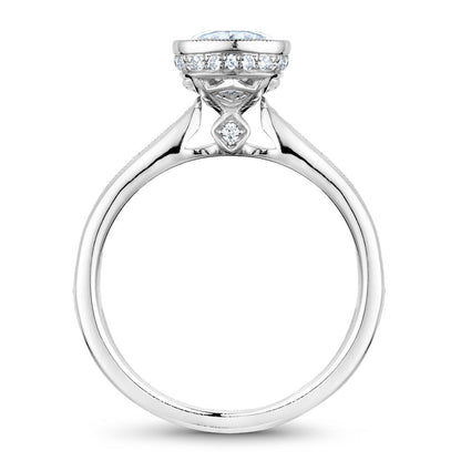Noam Carver Cushion Shaped Bezel Top Micropavé Diamond Engagement Ring B145-13A