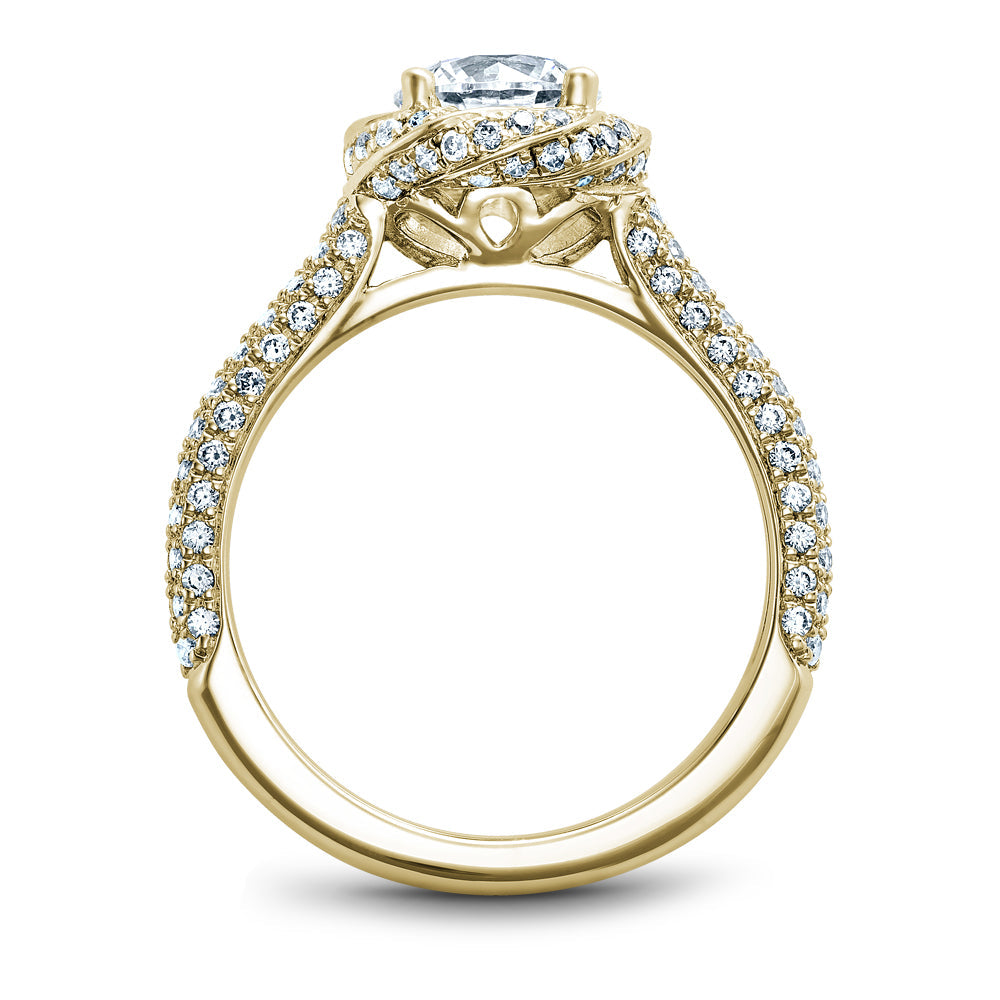 Noam Carver Twisted Halo Top Diamond Rollover Engagement Ring B164-01A