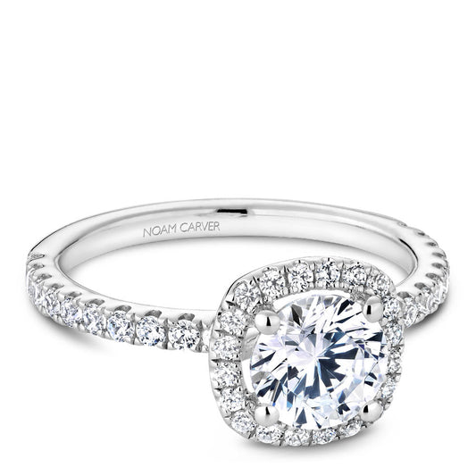 Noam Carver Diamond Halo Engagement Ring B223-01A