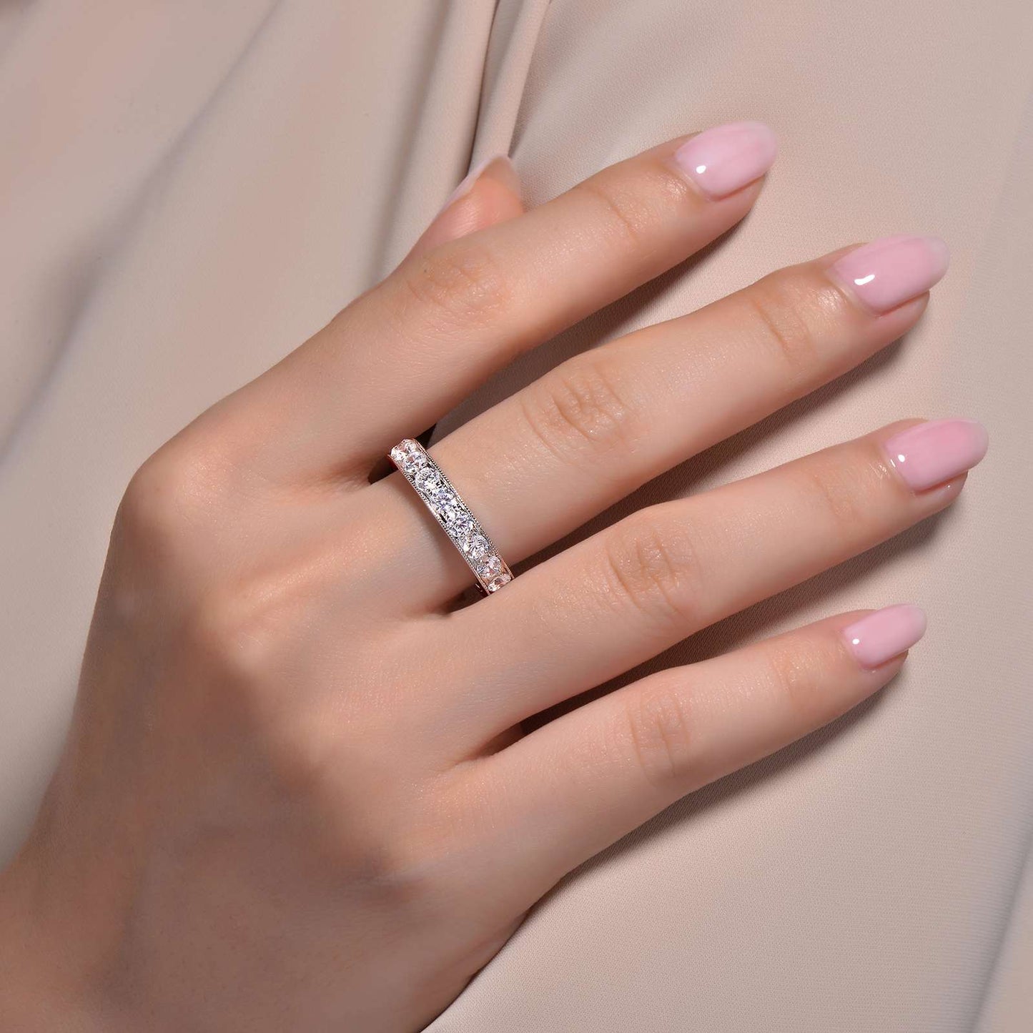 0.9 CTW Stackable Eternity Band