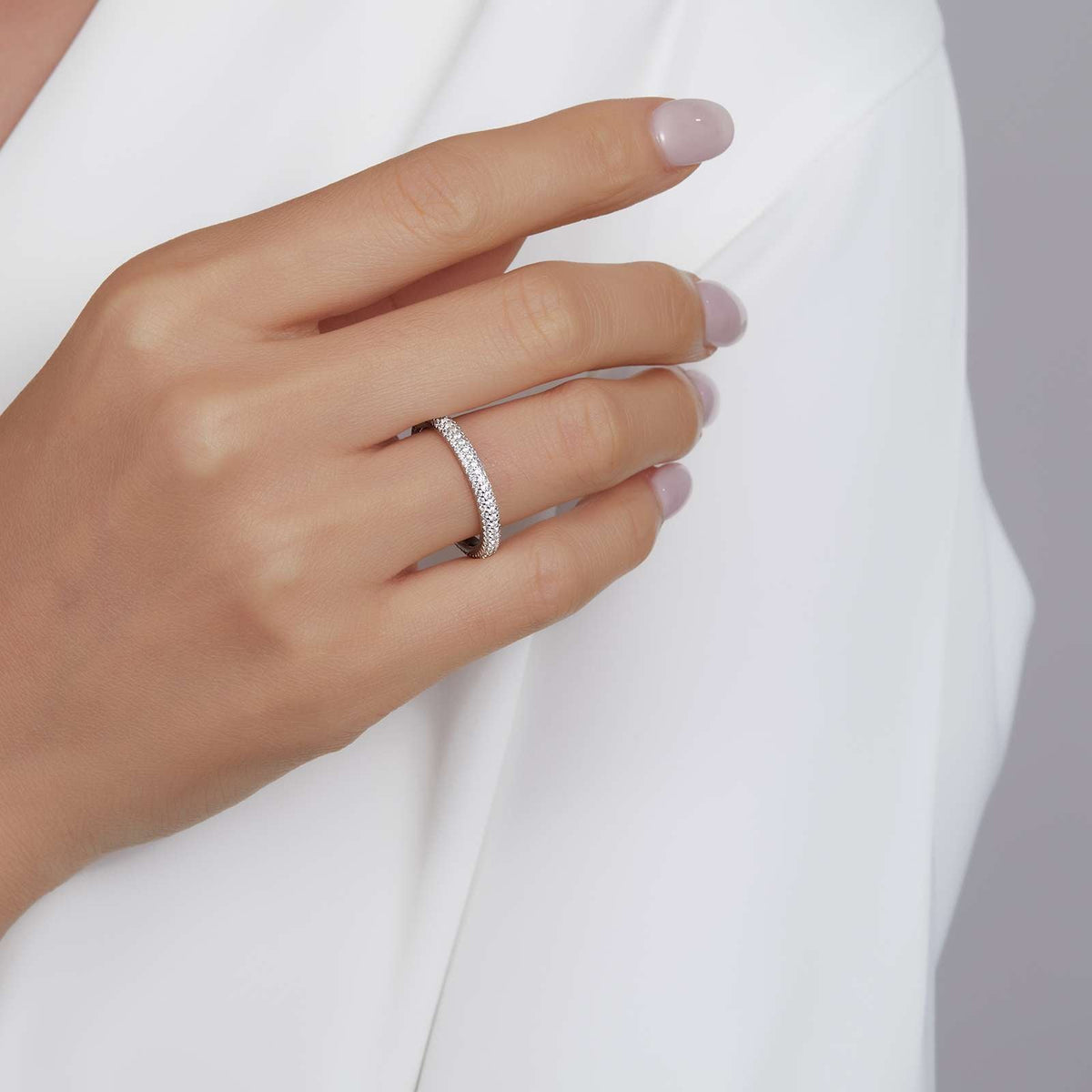 Pave Wedding Band