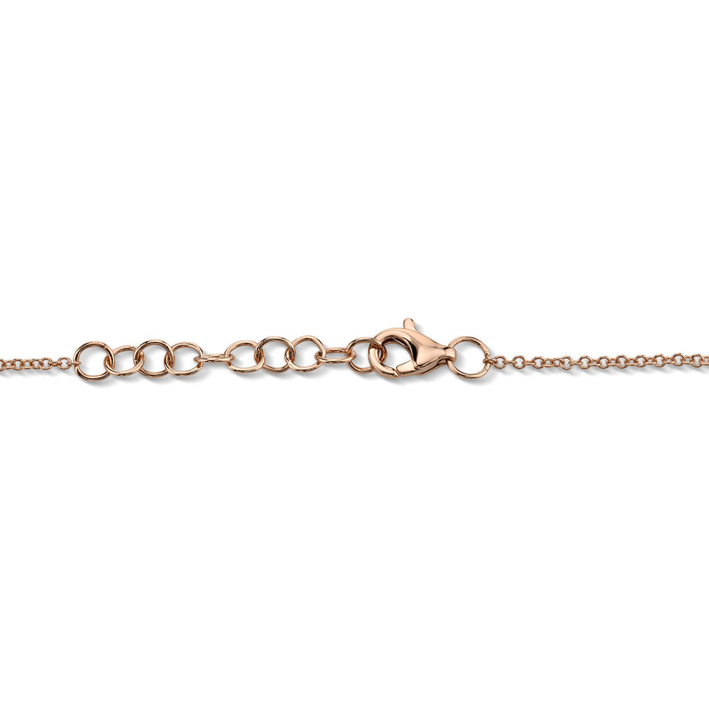 0.04CT 14K R/G DIAMOND PAVE HEART BRACELET