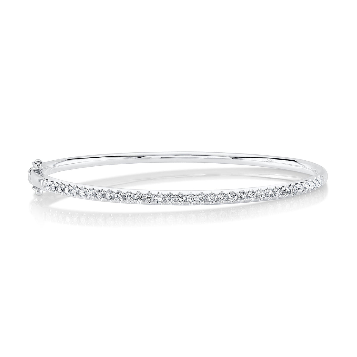 0.90CT 14K W/G DIAMOND BANGLE