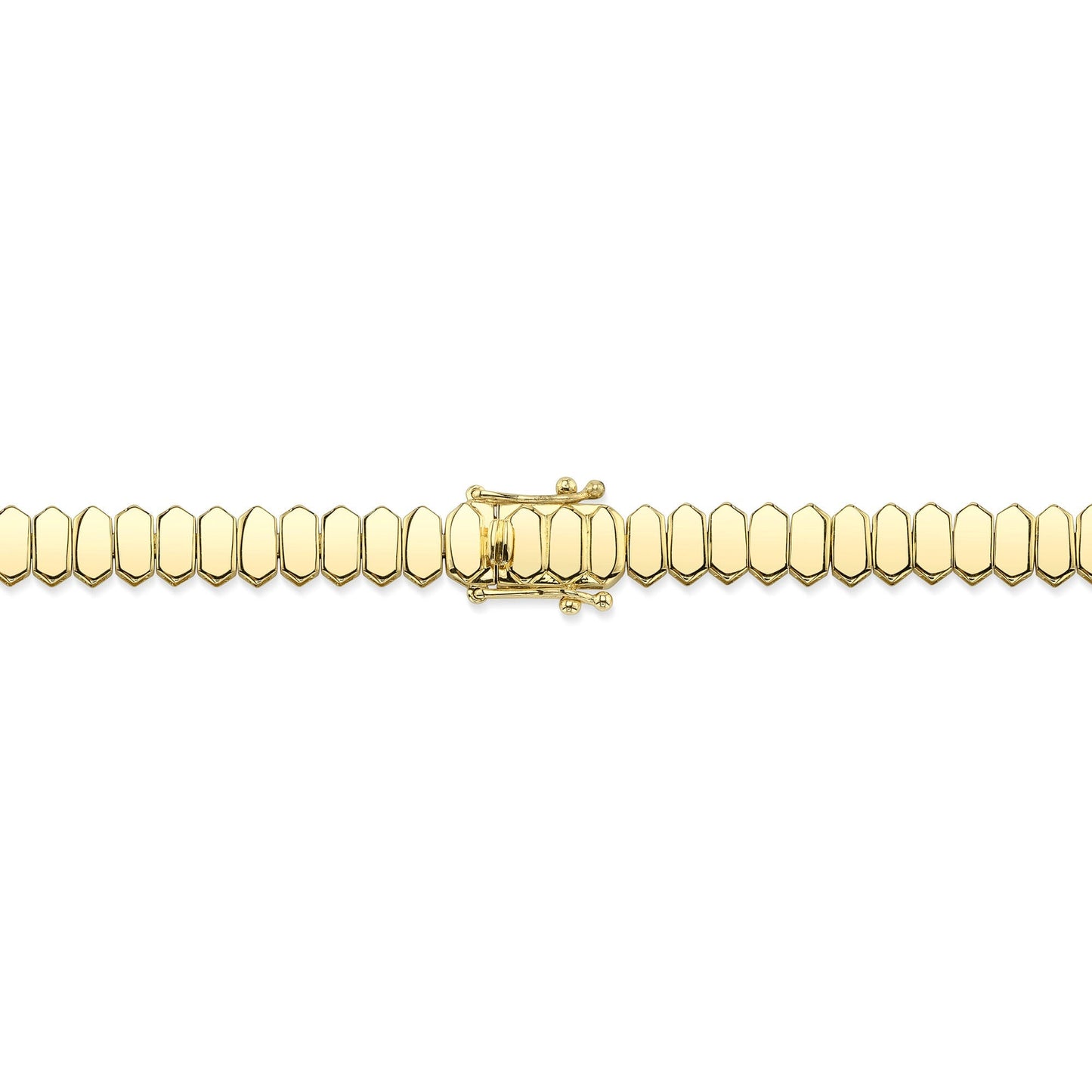 3.01CT 14K Y/G DIAMOND BAGUETTE BEZEL TENNIS NECKLACE