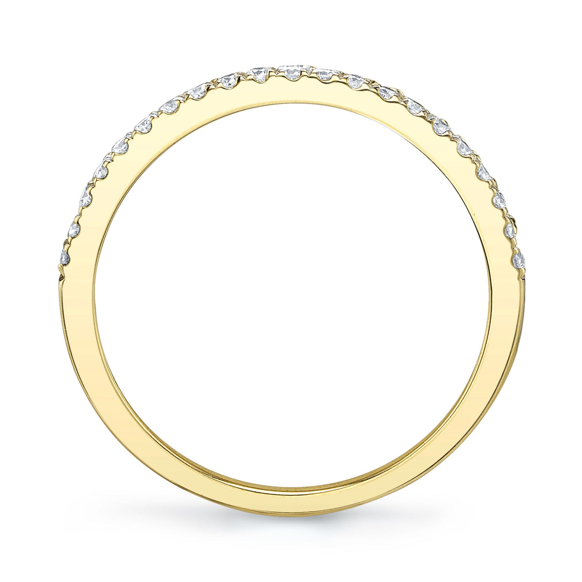 0.23CT 14K Y/G DIAMOND RIBBED RING