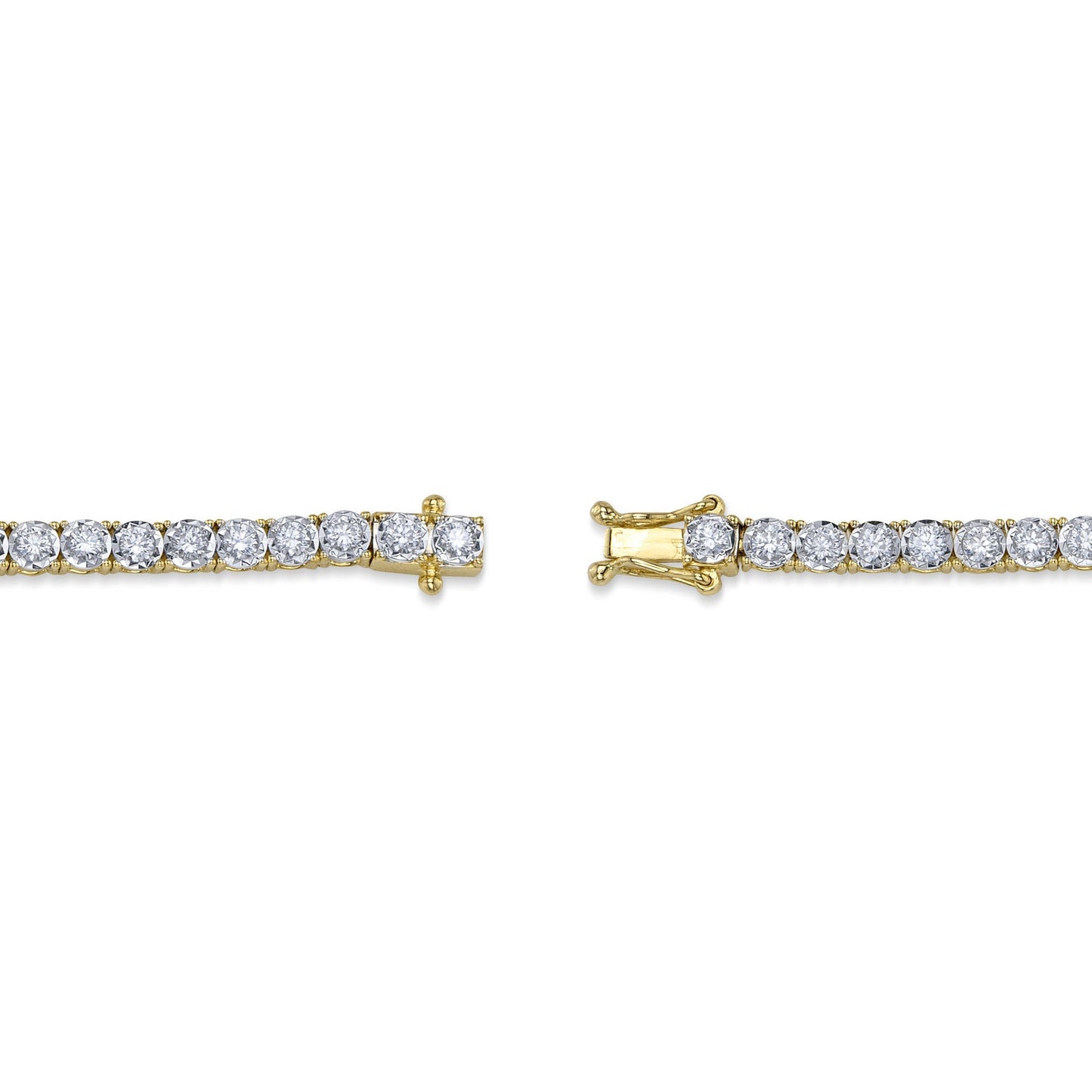 2.02CT 14K Y/G DIAMOND TENNIS BRACELET