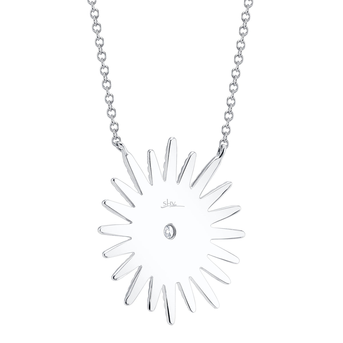 0.43CT 14K W/G DIAMOND STARBURST NECKLACE