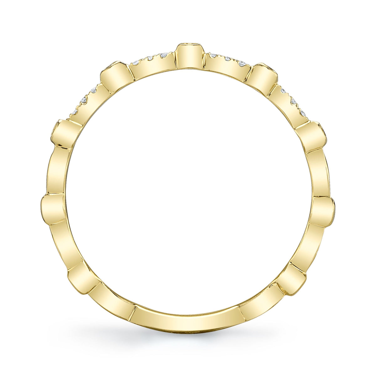 0.06CT 14K Y/G DIAMOND LADY'S BAND