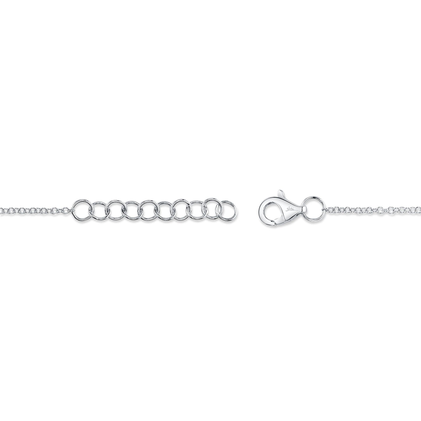 0.05CT 14K W/G DIAMOND PAVE HEART BRACELET