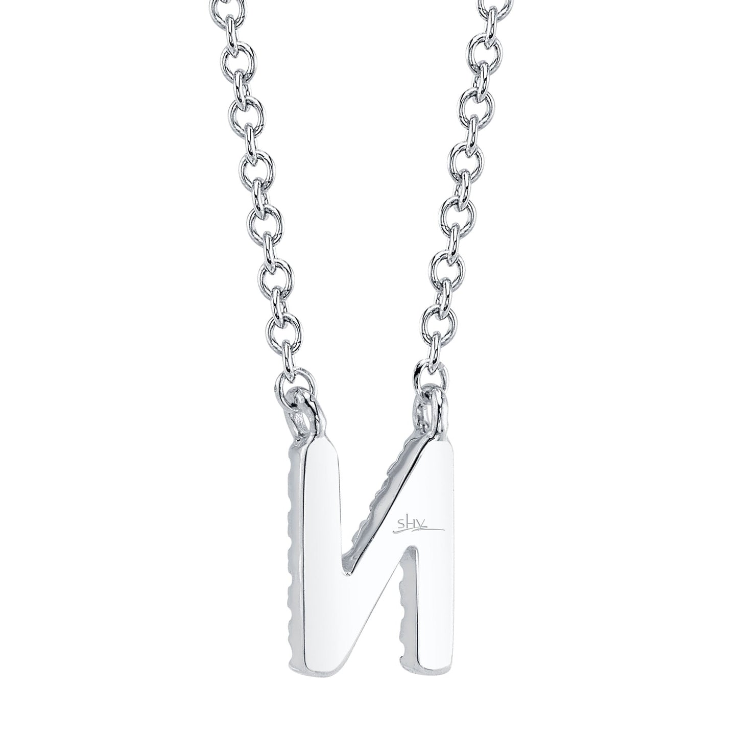 0.05CT 14K W/G DIAMOND NECKLACE - INITIAL N