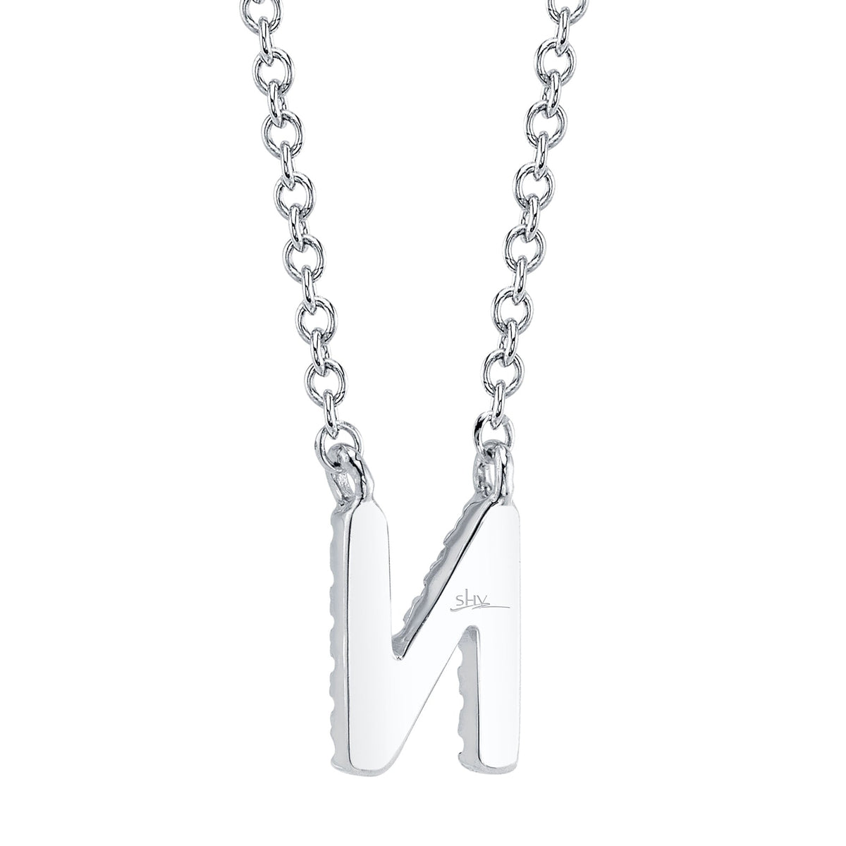 0.05CT 14K W/G DIAMOND NECKLACE - INITIAL N