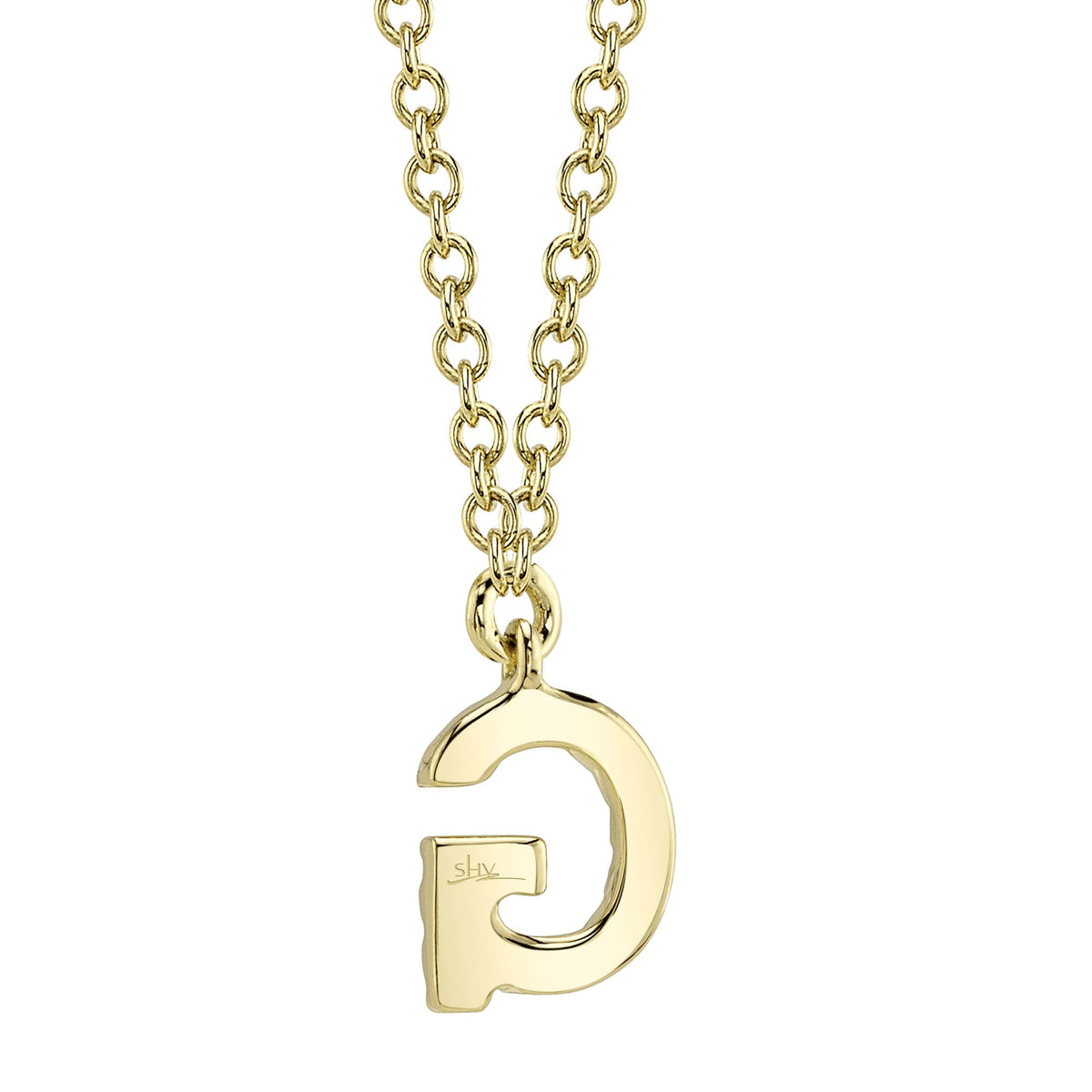 0.05CT 14K Y/G DIAMOND NECKLACE - INITIAL G