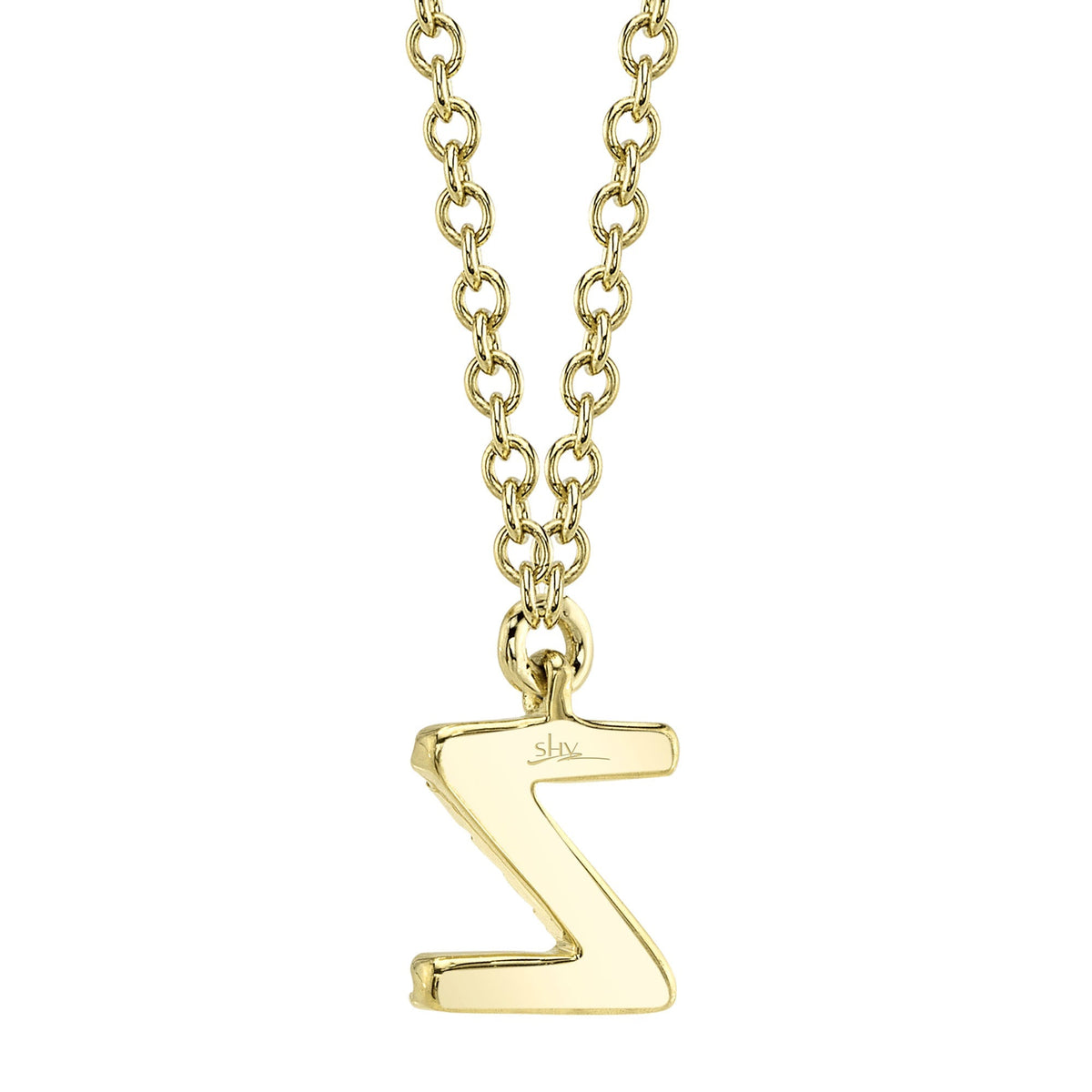 0.04CT 14K Y/G DIAMOND NECKLACE - INITIAL Z