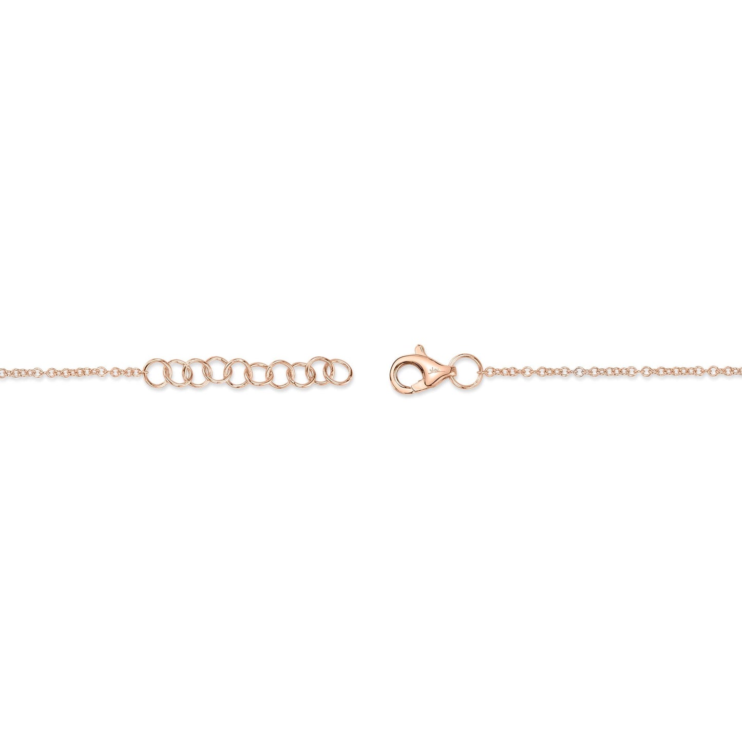0.06CT 14K R/G DIAMOND BEZEL BRACELET