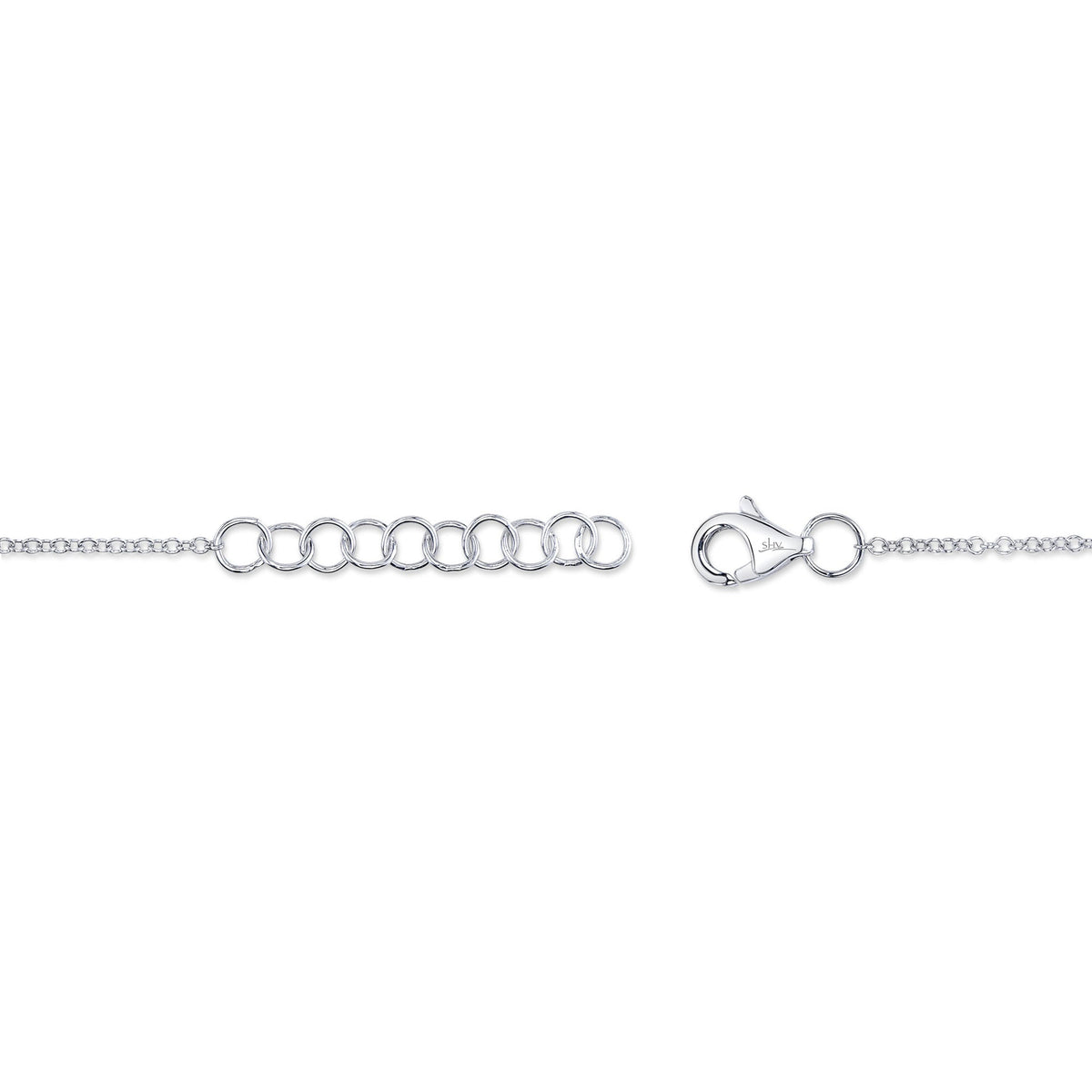 0.07CT 14K W/G DIAMOND LOVE KNOT CIRCLE BRACELET