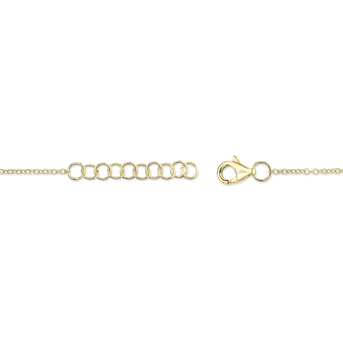 0.07CT 14K Y/G DIAMOND LOVE KNOT CIRCLE BRACELET