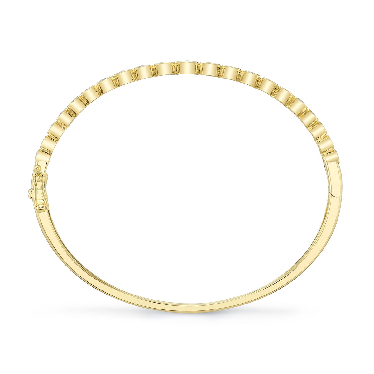 1.07CT 14K Y/G DIAMOND BEZEL BANGLE