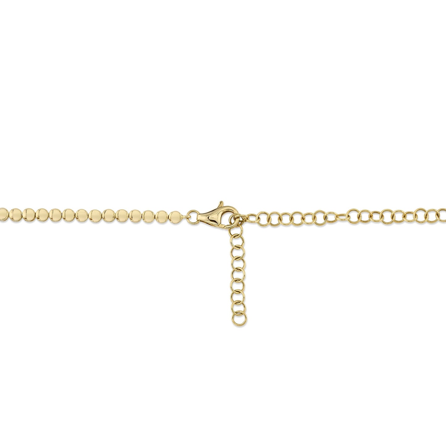 3.53CT 14K Y/G DIAMOND BEZEL TENNIS NECKLACE