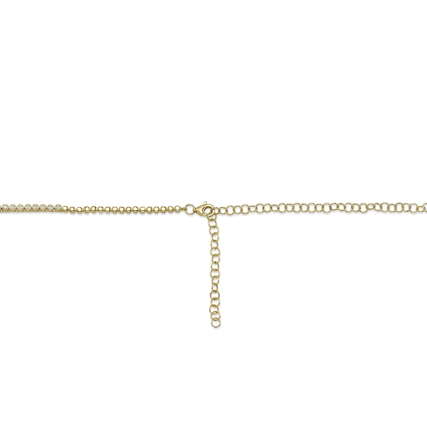 2.00CT 14K Y/G DIAMOND BEZEL TENNIS NECKLACE