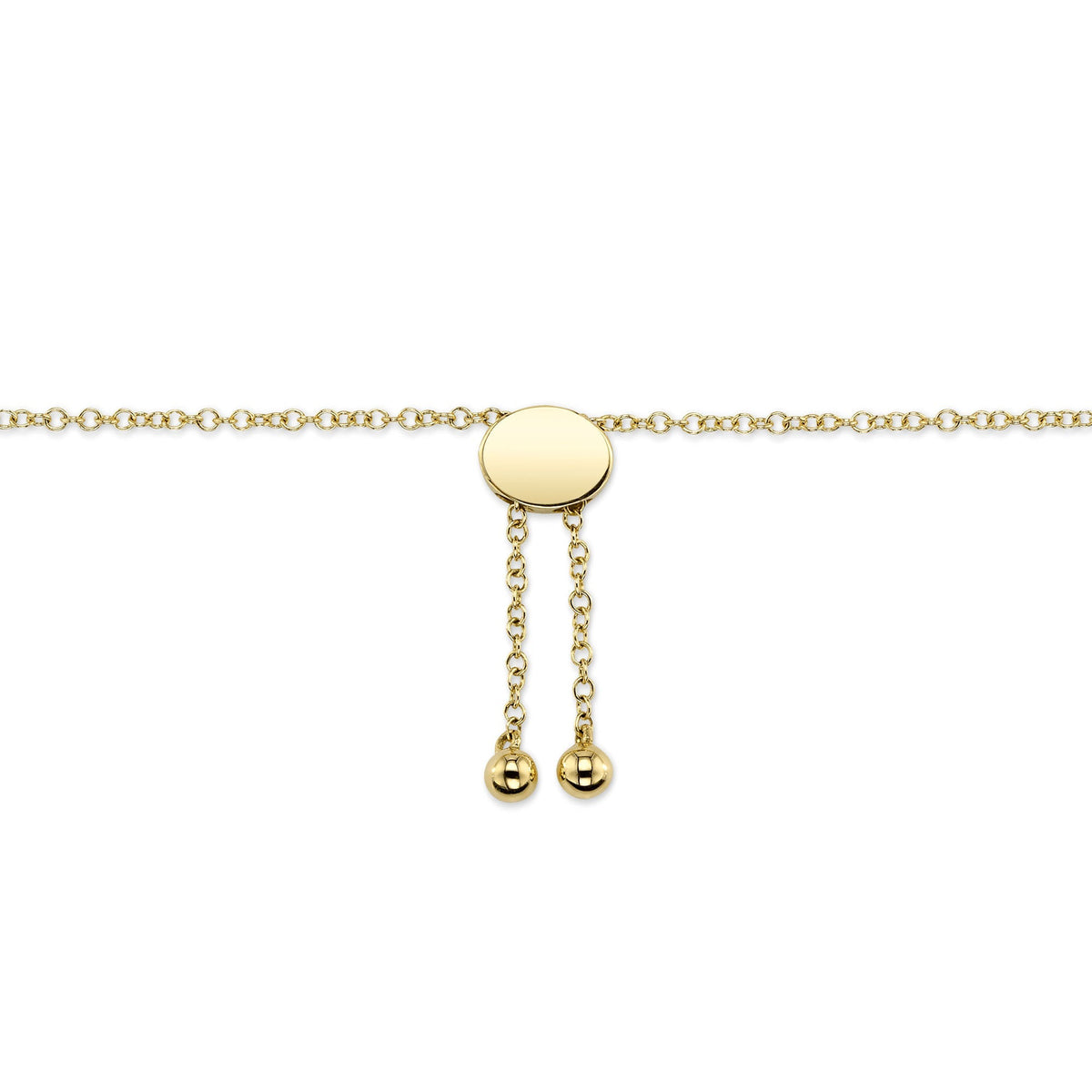 0.36CT 14K Y/G DIAMOND LINK BOLO BRACELET