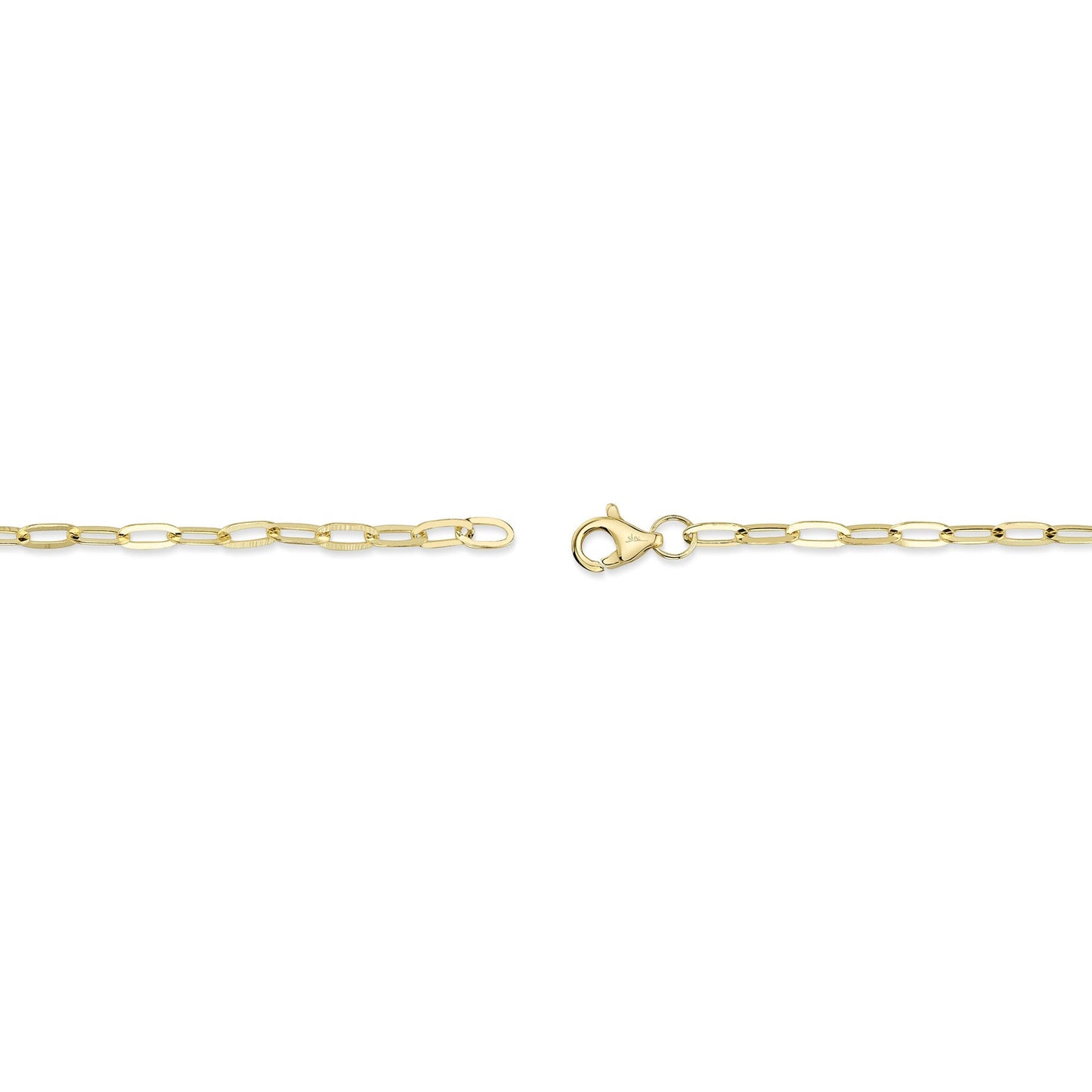 0.07CT 14K Y/G DIAMOND & CULTURED PEARL PAPER CLIP LINK BRACELET