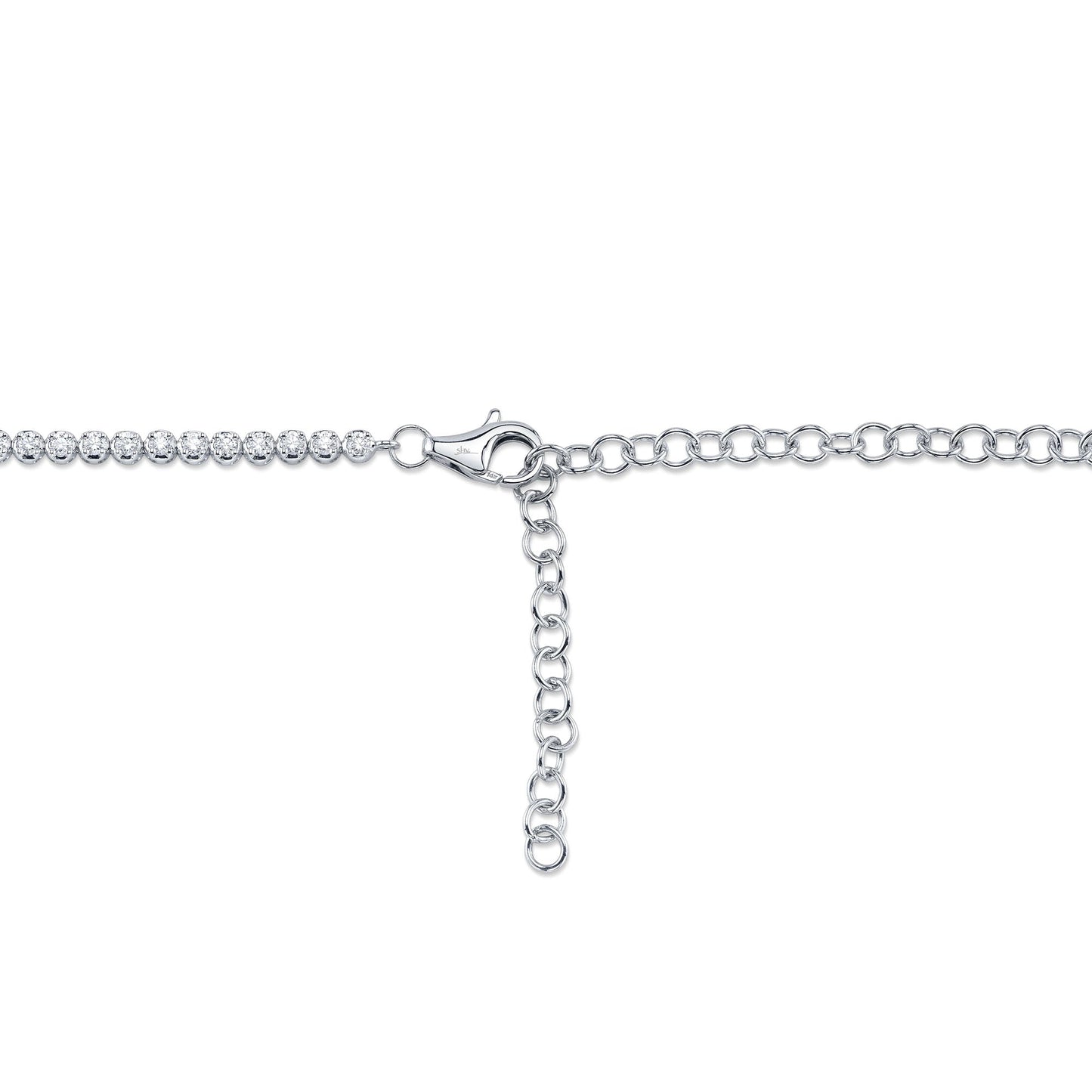 4.73CT 14K Y/G DIAMOND CROWN SETTING TENNIS NECKLACE