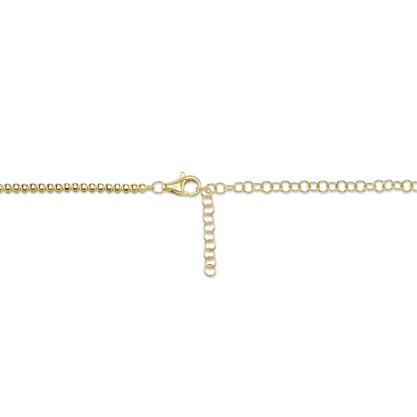 0.69CT 14K Y/G DIAMOND BEZEL NECKLACE