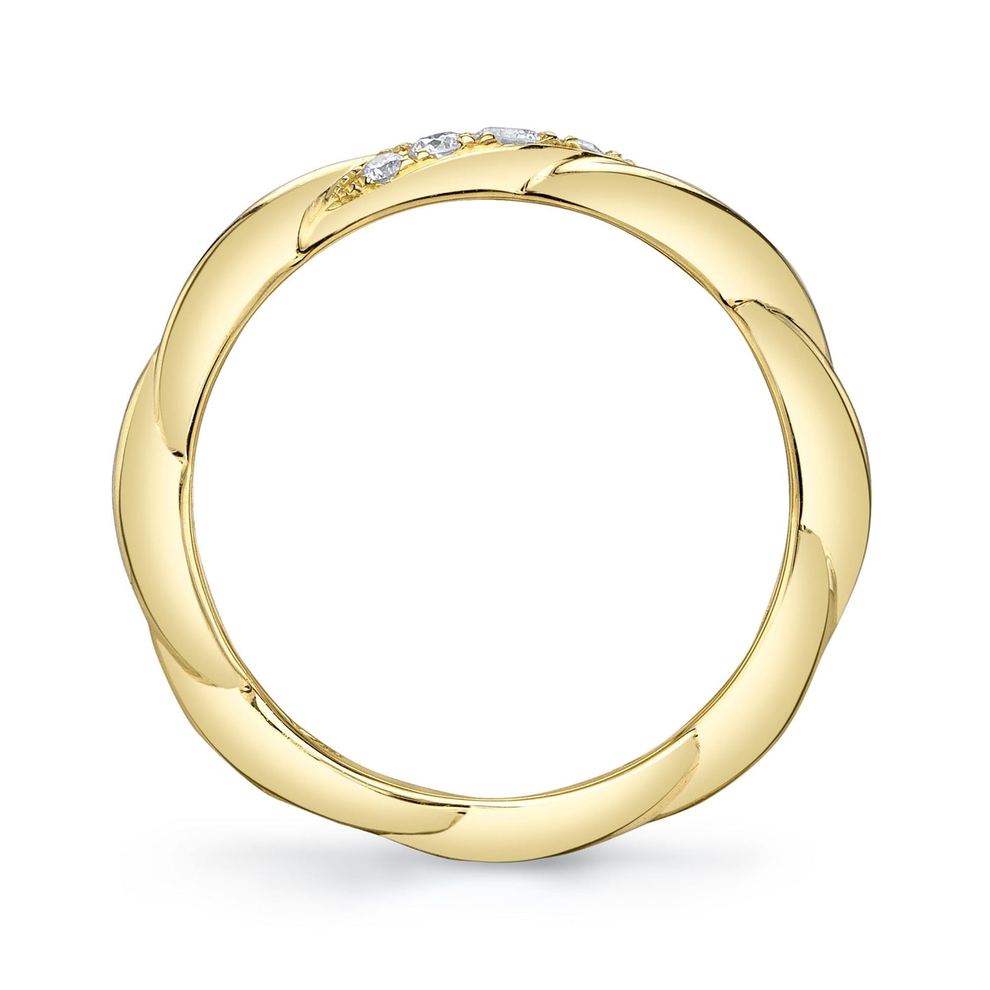 0.12CT 14K Y/G DIAMOND TWISTED BAND