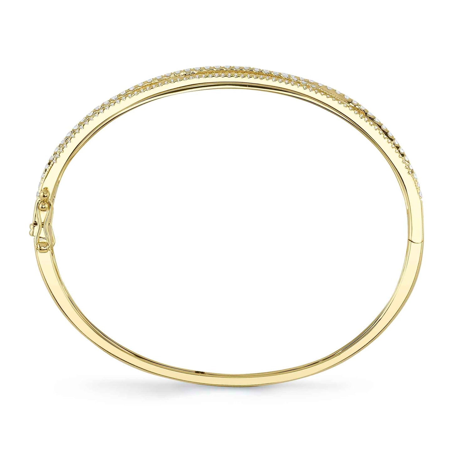 1.64CT 14K Y/G DIAMOND BRIDGE BANGLE