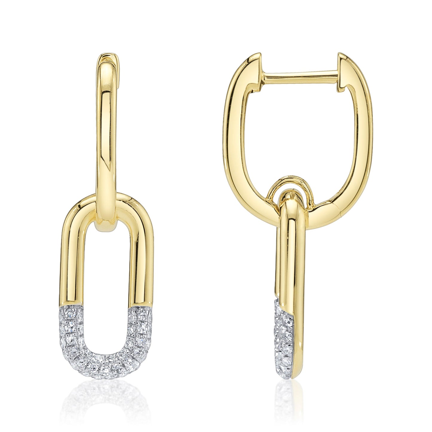 0.16CT 14K Y/G DIAMOND EARRING