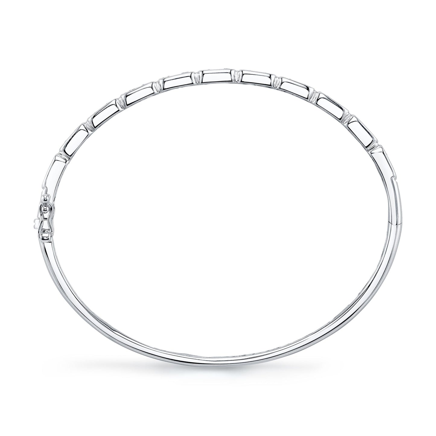 0.65CT 14K W/G DIAMOND BAGUETTE BANGLE