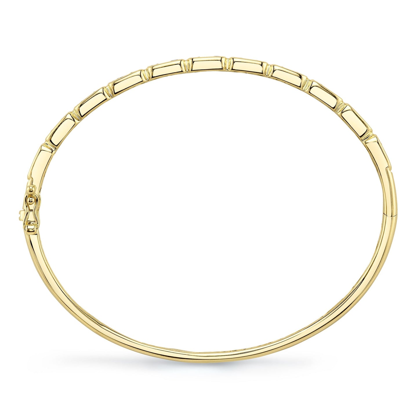 0.65CT 14K Y/G DIAMOND BAGUETTE BANGLE