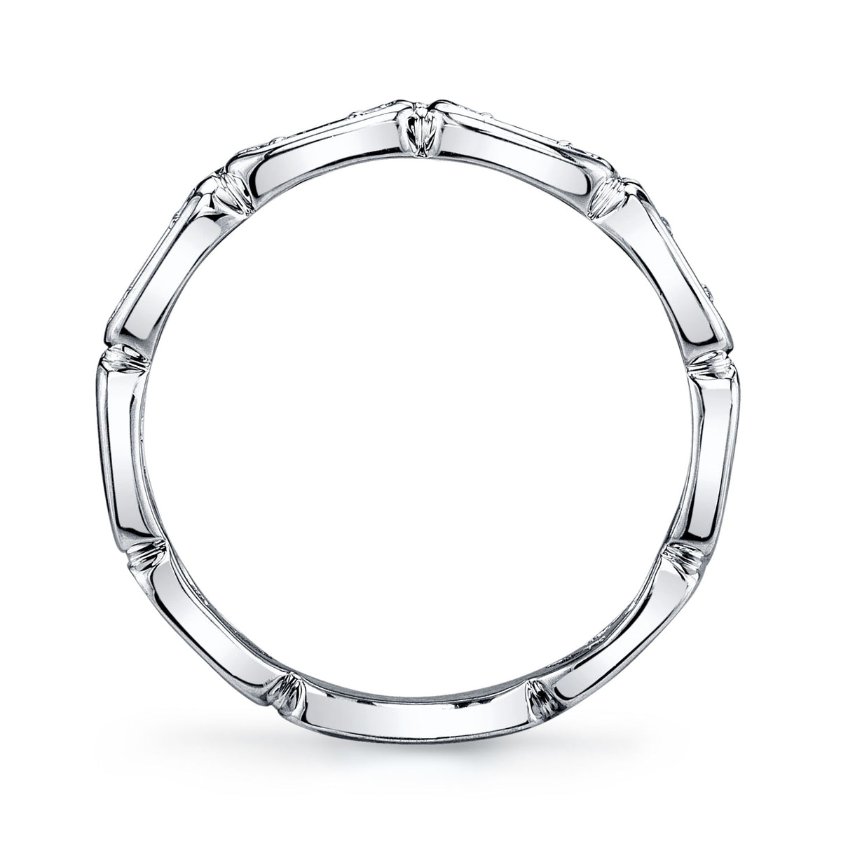 0.29CT 14K W/G DIAMOND BAGUETTE BAND