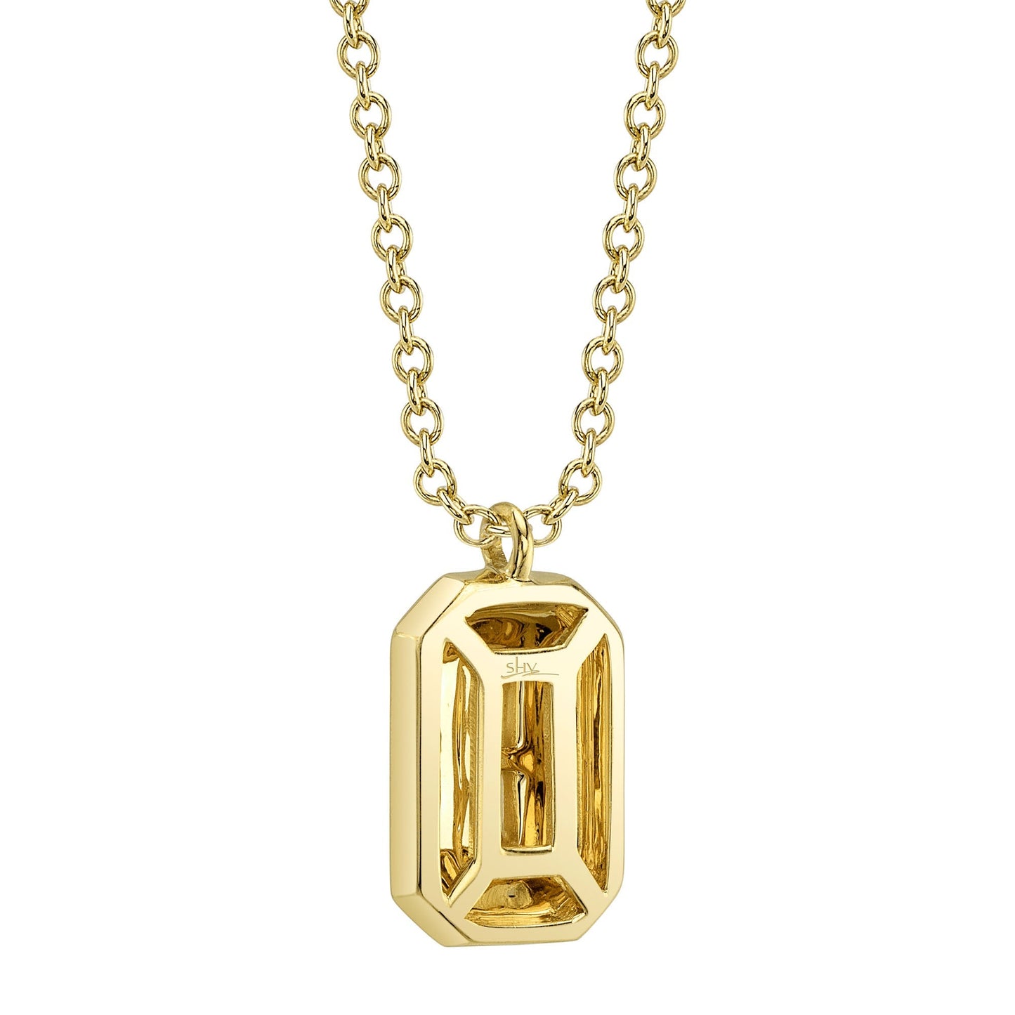 0.09CT 14K Y/G DIAMOND BAGUETTE NECKLACE