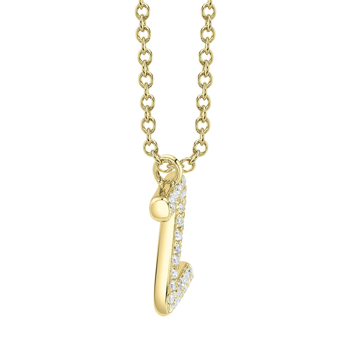 0.10CT 14K Y/G DIAMOND PAVE NECKLACE - INITIAL Z