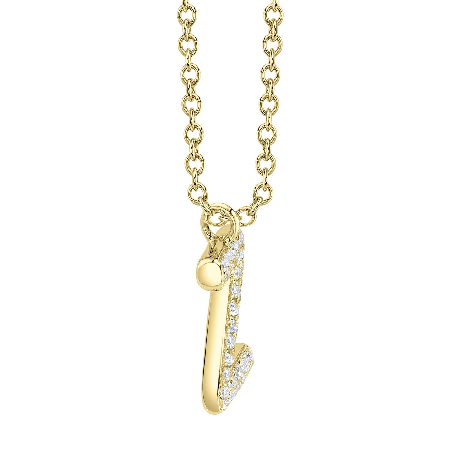0.10CT 14K Y/G DIAMOND PAVE NECKLACE - INITIAL Z