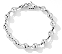 JAI Sterling Silver 7.5mm Mirror Ball Origing Bracelet