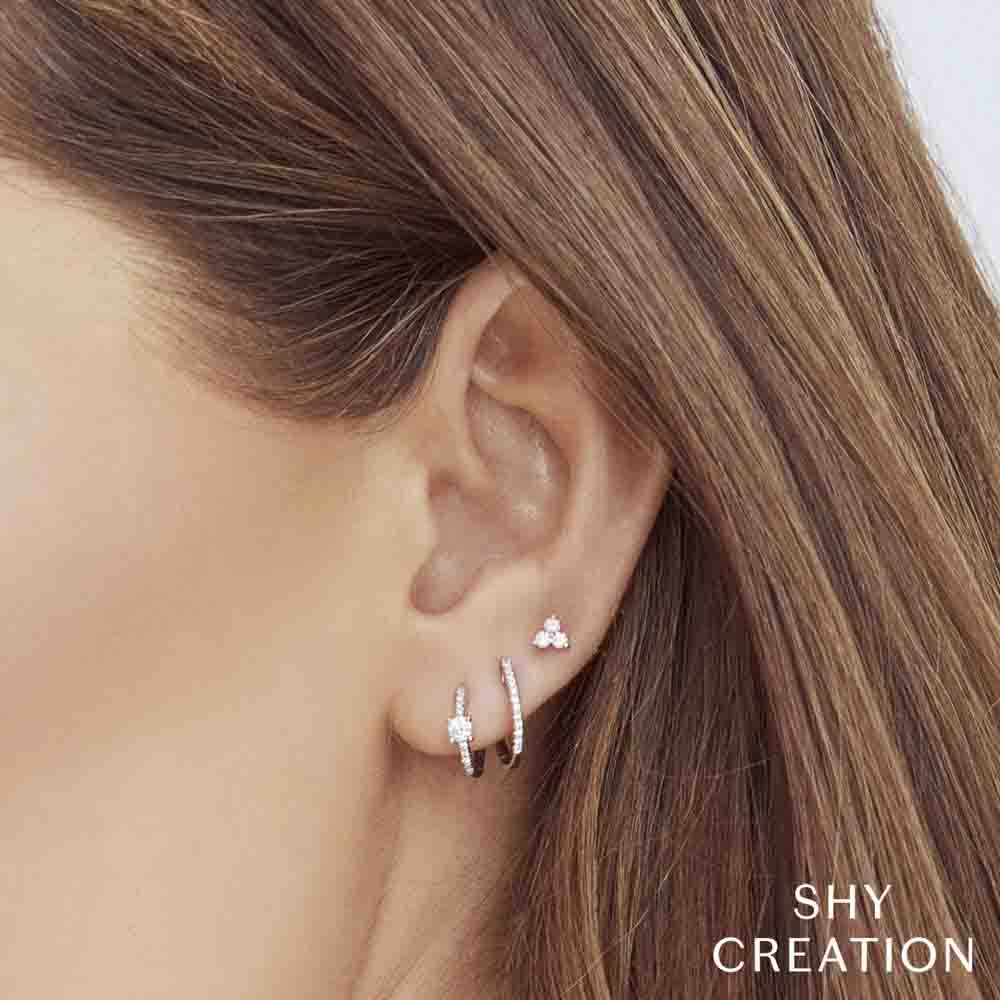 0.15CT 14K Y/G DIAMOND STUD EARRING