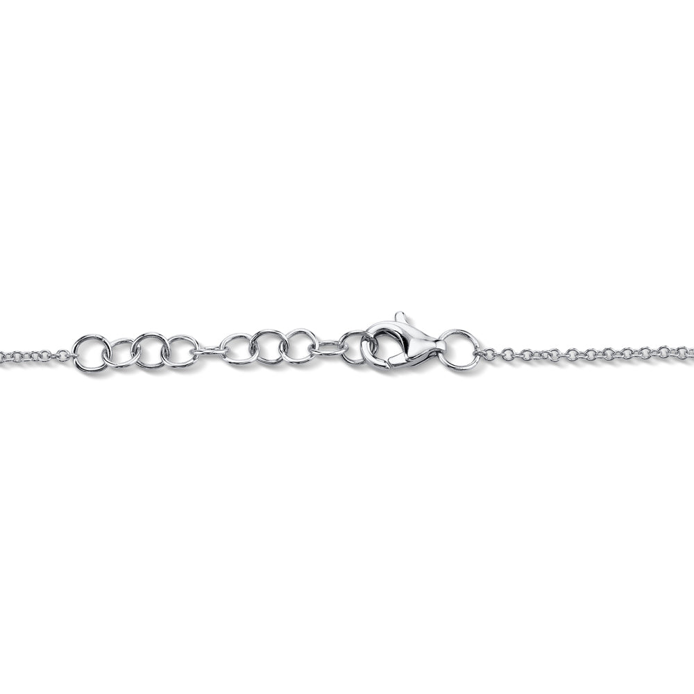 0.04CT 14K W/G DIAMOND PAVE HEART BRACELET