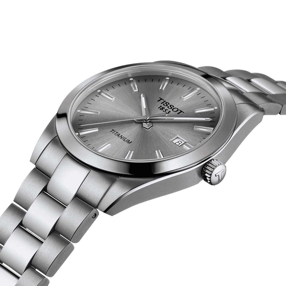 Gentleman Quartz Titanium Grey Dial