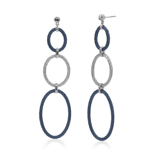 ALOR Triple Oval Drop Earrings